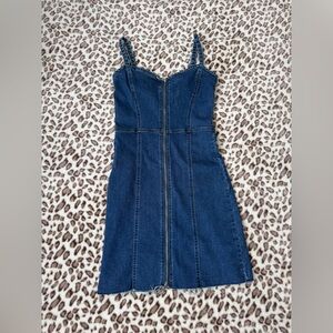 Zara Dark Blue Denim Mini Dress